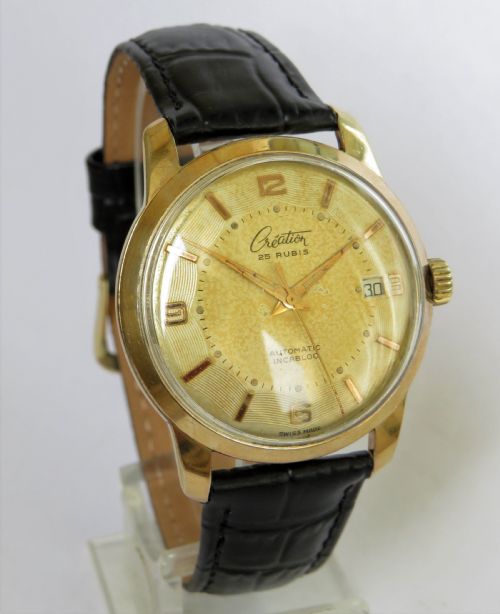 fig 1. Gents 1950s Creation automatic wrist watch