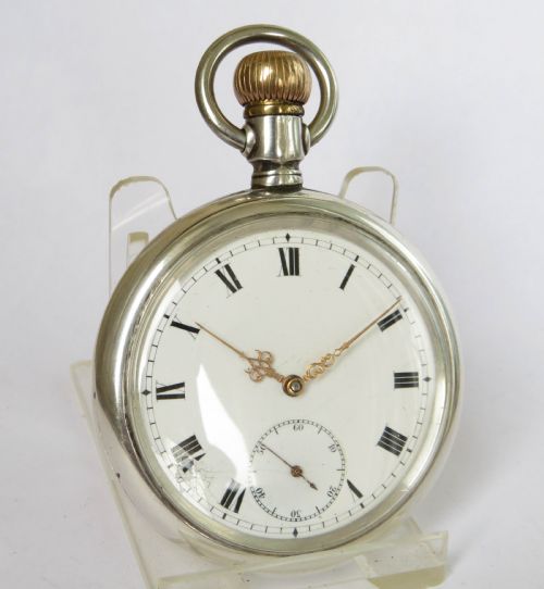 fig 1. Antique silver Omega pocket watch
