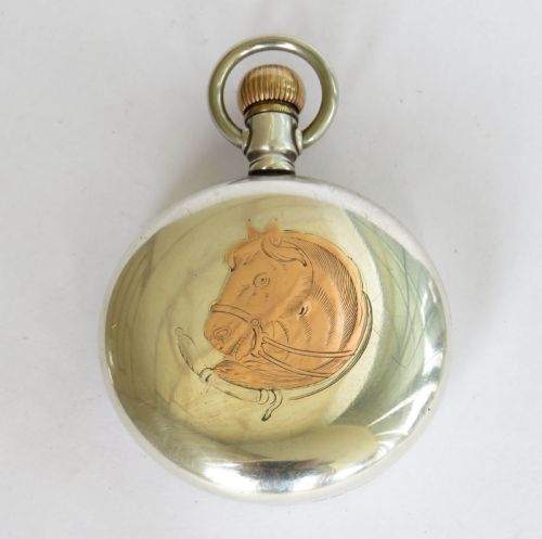 fig 2. Antique silver Omega pocket watch