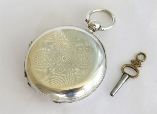 fig 4. Antique silver hunter pocket watch for J W Benson