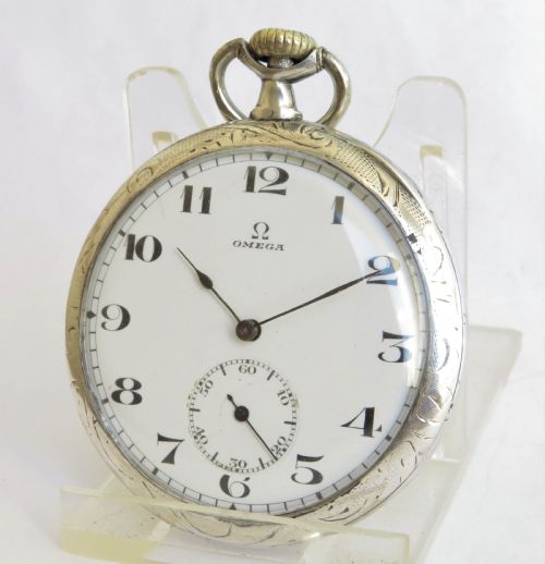 1920s Omega Silver Pocket Watch