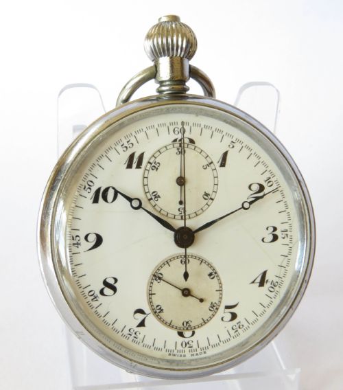 fig 1. 1930s Valjoux 61 chronograph pocket watch