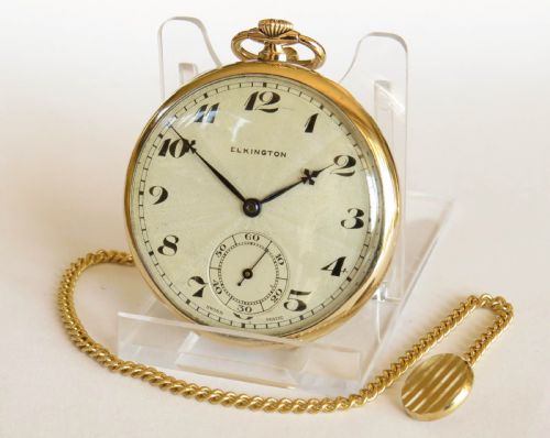1920s Elkington Pocket Watch and Chain