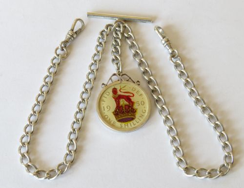 1920s Silver Double Pocket Watch Chain
