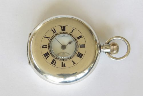 Antique Silver Half Hunter Pocket Watch, 1912