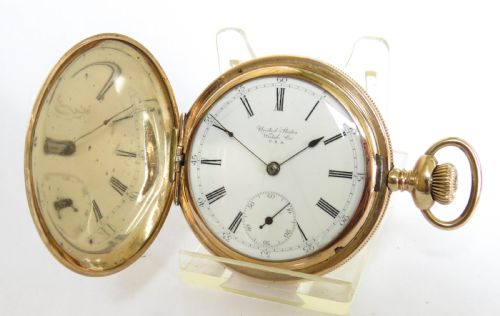 fig 1. Antique United States Watch Co hunter pocket watch
