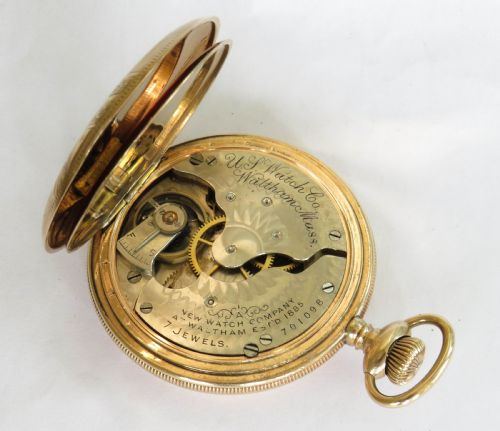 fig 2. Antique United States Watch Co hunter pocket watch