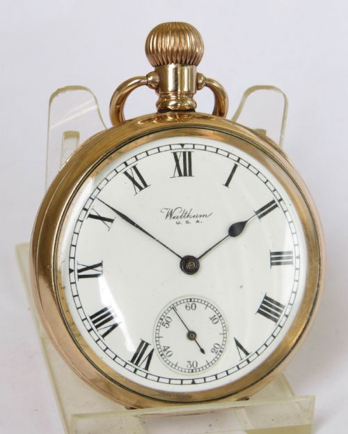 fig 1. Antique Waltham Traveler pocket watch, 1917