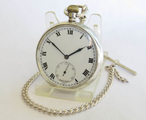 1939 Silver Recta Pocket Watch