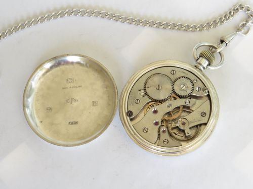 fig 1. 1939 silver Recta pocket watch