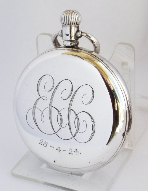 fig 1. A 1920s silver Selezi pocket watch.