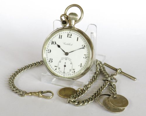 1930s Cortebert Pocket Watch and Chain