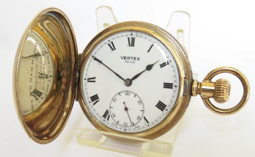 Antique Vertex Full Hunter Pocket Watch