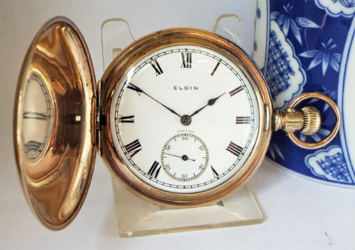 1902 Elgin Full Hunter Pocket Watch.