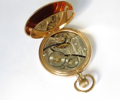 fig 2. Waltham full hunter pocket watch, 1924