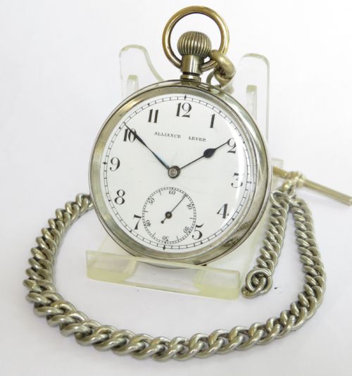 Antique Alliance Lever Pocket Watch and Chain
