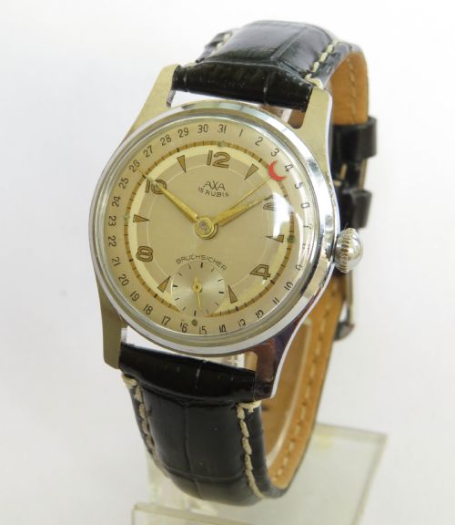 Gents 1950s Date Pointer Axa Wrist Watch
