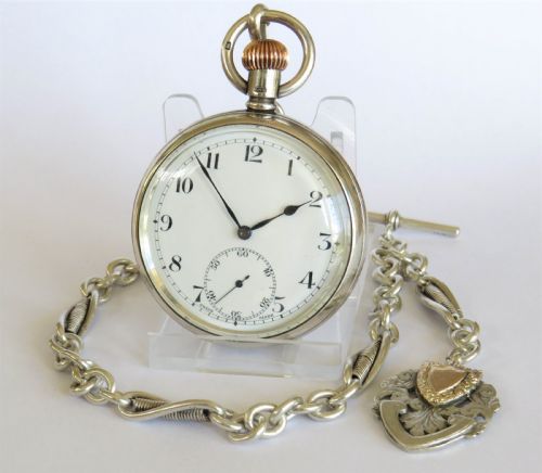Antique Silver Stauffer & Co Pocket Watch