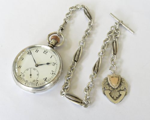 fig 1. Antique silver Stauffer & Co pocket watch