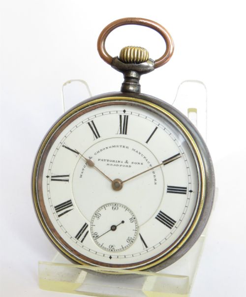 Antique Waltham Gun Metal Pocket Watch for Fattorini, 1898