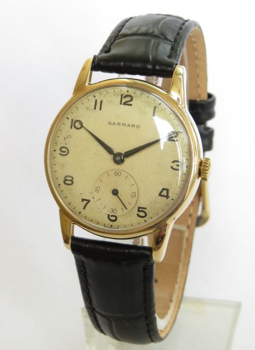 Gents 9ct Gold Garrard Wrist Watch, 1958