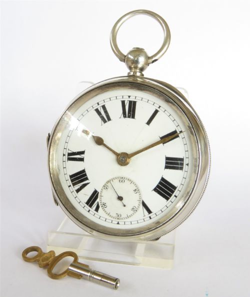 Antique Silver Ehrhardt Pocket Watch, 1919