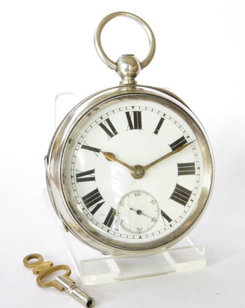 fig 1. Antique silver Ehrhardt pocket watch, 1919