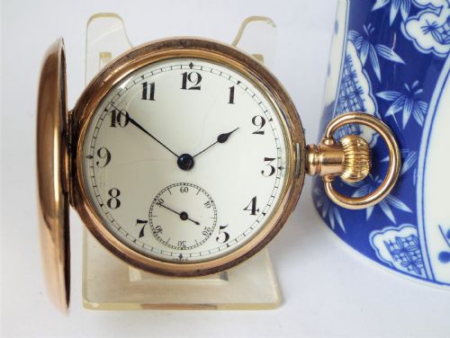Antique Swiss Full Hunter Pocket Watch.