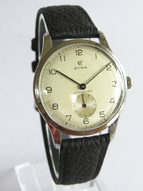 fig 1. Gents 1940s Cyma wrist watch