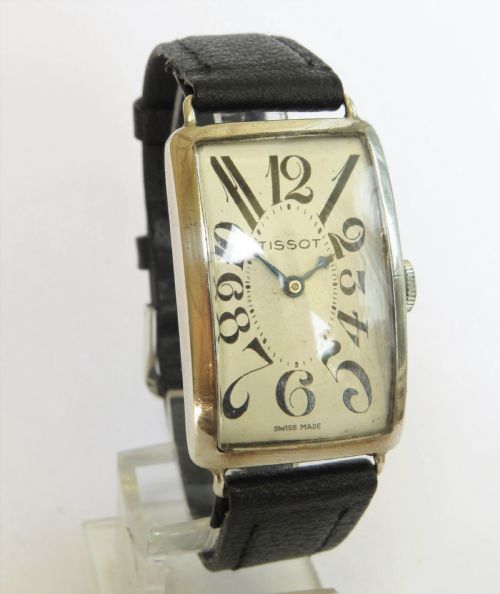 fig 1. Silver Art Deco wrist watch, 1918