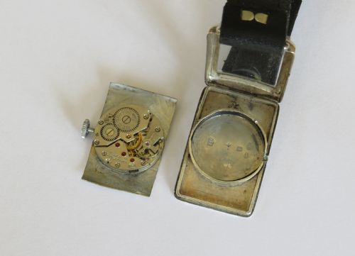 fig 2. Silver Art Deco wrist watch, 1918