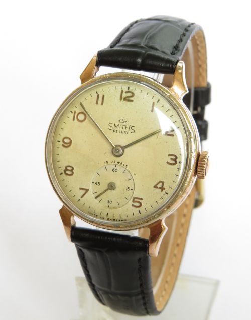 Gents 1940s Smiths De Luxe Wrist Watch