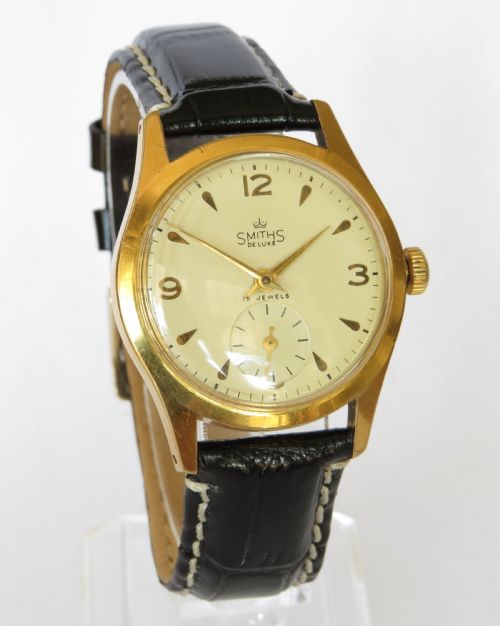 fig 1. Gents Smiths De Luxe wrist watch, c1960