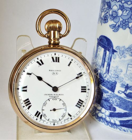 1930s James Walker London Pocket Watch Made by Record.