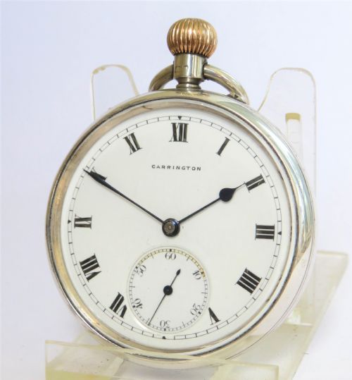 Antique Silver Rotherhams Pocket Watch for Carringtons, London