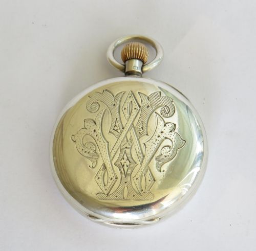 fig 2. Antique silver Rotherhams pocket watch for Carringtons, London