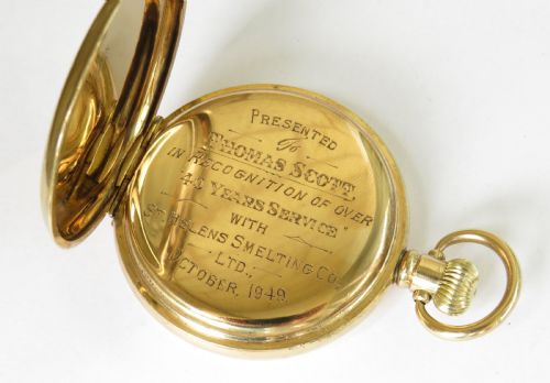 fig 1. Chronometer grade Super Prestex hunter pocket watch