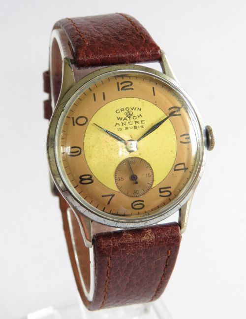 fig 1. Gents 1940s ‘Crown Watch’ wristwatch