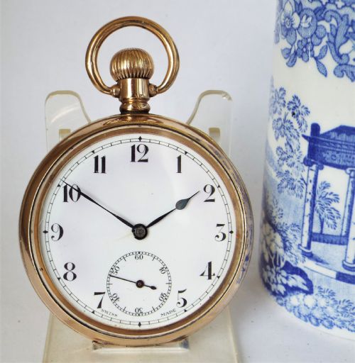 1930s Swiss Gold Filled Pocket Watch.