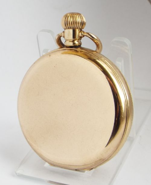 fig 2. Antique 1903 Waltham Traveler full hunter pocket watch.