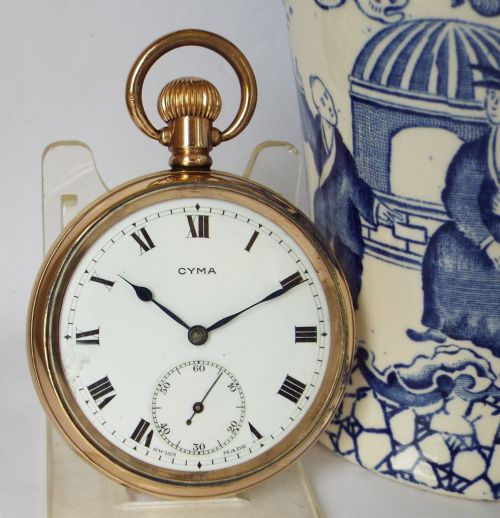 1930s Cyma Stem Winding Pocket Watch.