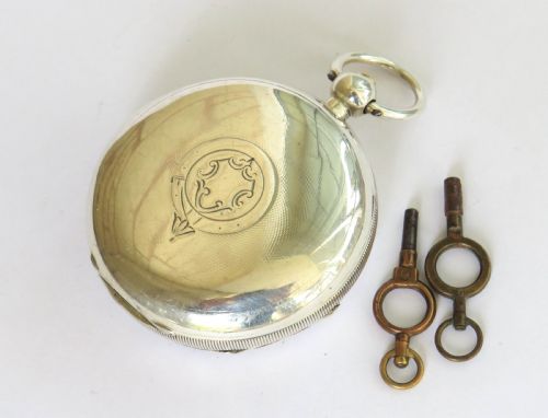 fig 2. Antique silver Waltham pocket watch