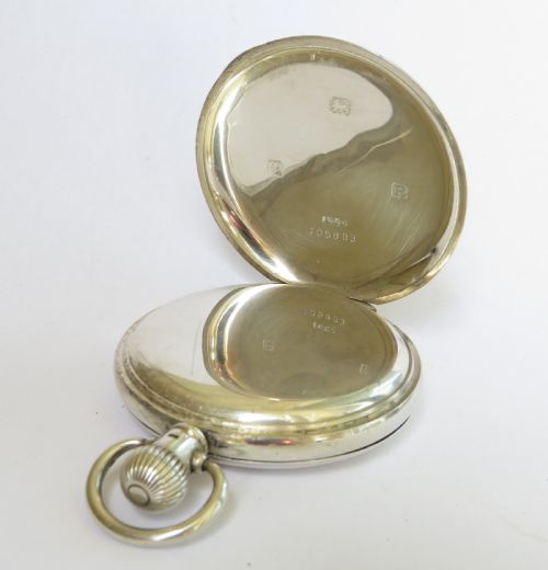fig 2. Antique Waltham silver full hunter pocket watch