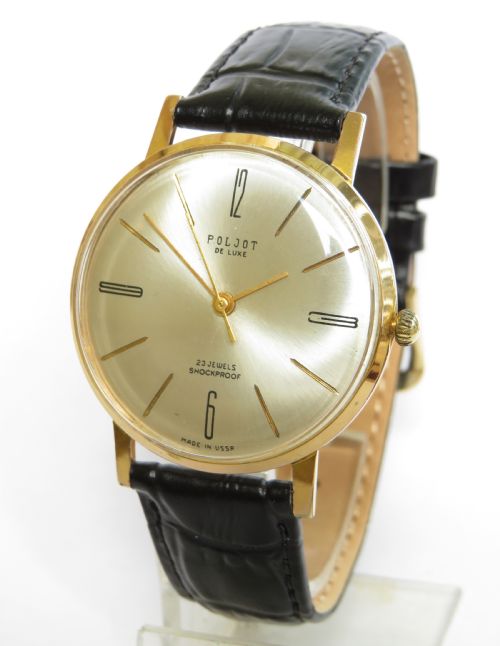 Gents 1950s Poljot De Luxe Wrist Watch