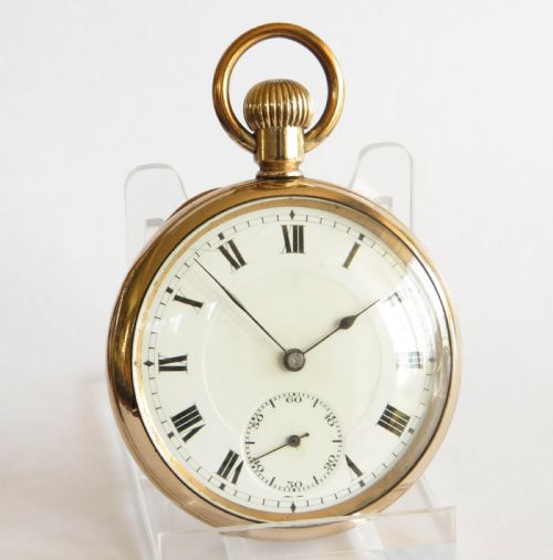fig 1. Antique Swiss gold filled pocket watch
