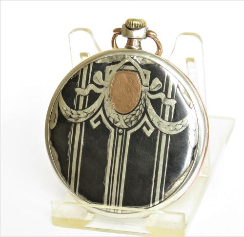 Beautiful Niello-ware Pocket Watch