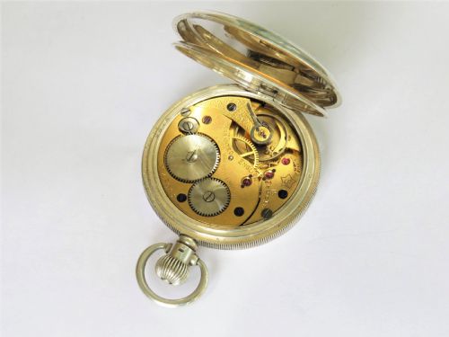 fig 1. English silver full hunter pocket watch, 1920