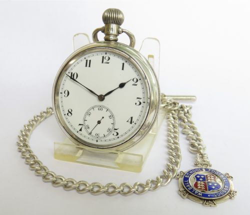 Antique Swiss Silver Pocket Watch, 1924