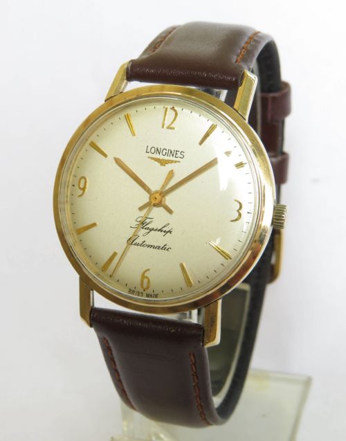 Gents 9ct Gold Longines Flagship Watch, 1961