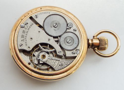 fig 2. Antique 1902 Waltham pocket watch.